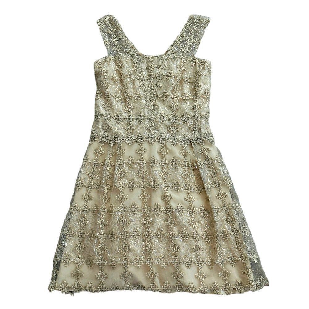 Kay Unger Lace Sequined Cocktail Dress Size 8